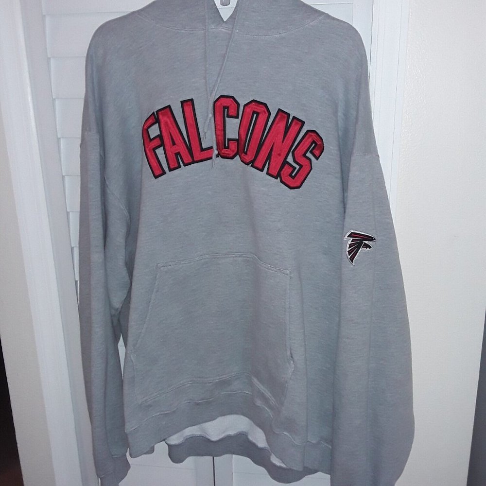 Atlanta Falcons NFL Reebok Brand Stitched Logo, Hooded Sweatshirt, 2XL, VGUC